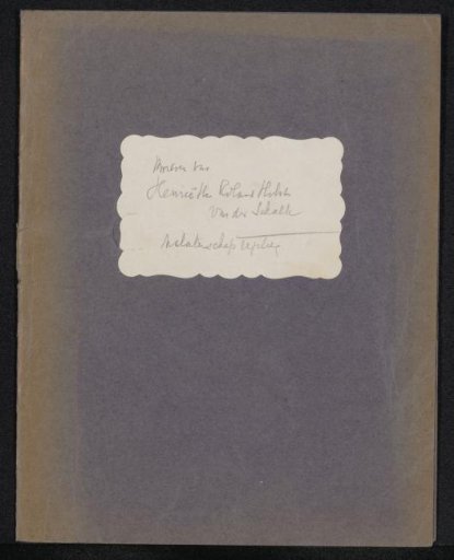 Cover of notebook with annotation