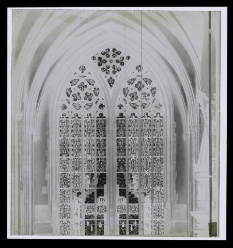 Photographic reproduction of the upper part of the Evangelists Window made by Richard Nicolaüs Roland Holst in the Dom of Utrecht