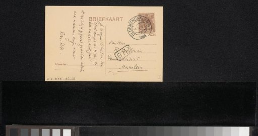 Postcard to Willem Bogtman