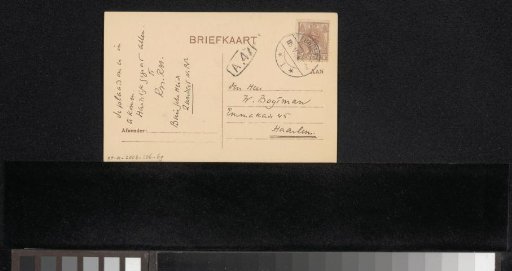 Postcard to Willem Bogtman