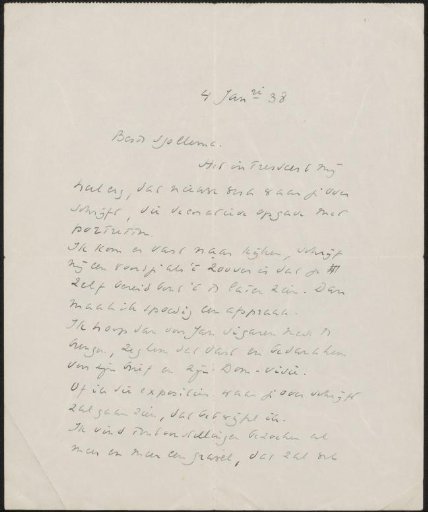 Letter to Joop Sjollema