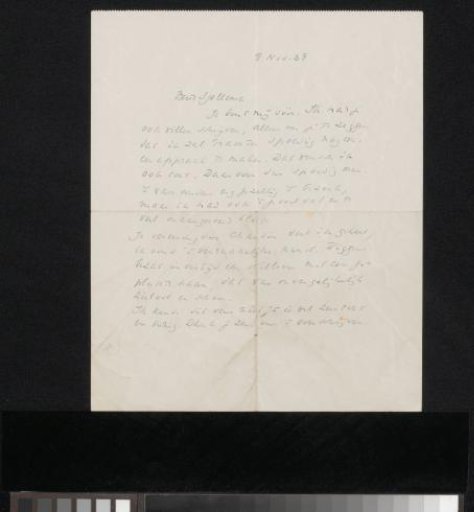 Letter to Joop Sjollema