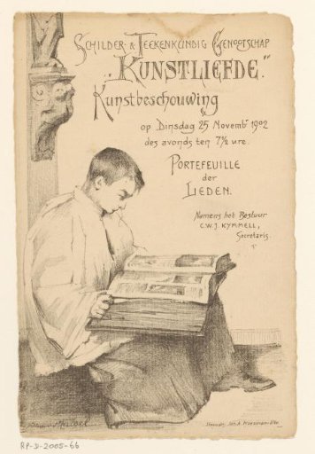 Invitation of the Painter and Drawing Society "Kunstliefde" for an art viewing, 25 November 1902