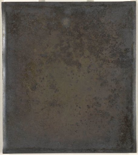 Corroded daguerreotype plate