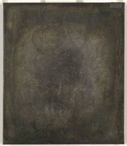 Corroded daguerreotype plate
