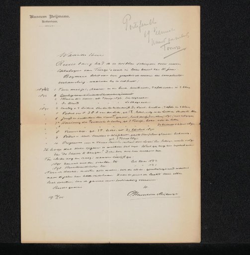 Letter to Willem Vogelsang