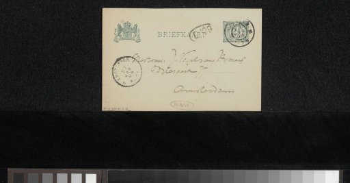 Postcard to Jeanne Henriette Hijmans