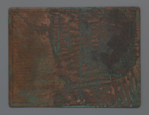 Copperplate with the Veil of Veronica and a prayer text