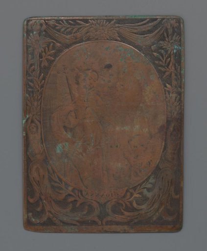 Copperplate with Saint Joanna of Valois