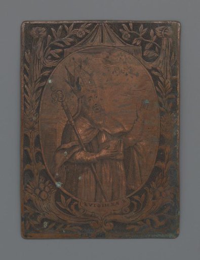 Copperplate with Saint Remigius