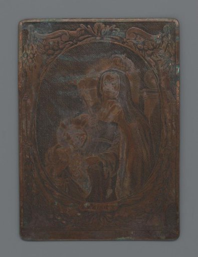 Copperplate with Saint Joanna of Valois