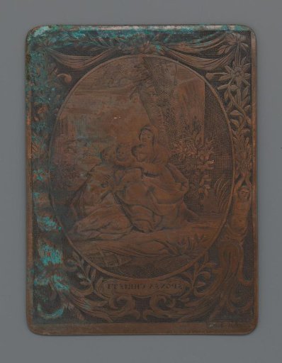 Copperplate with Saint Catherine as the Bride of Christ