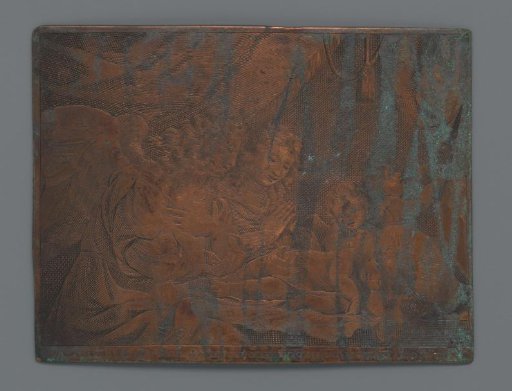 Copperplate with the Christ Child Adored by Angels