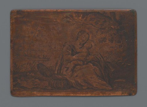 Copperplate with Mary and Child