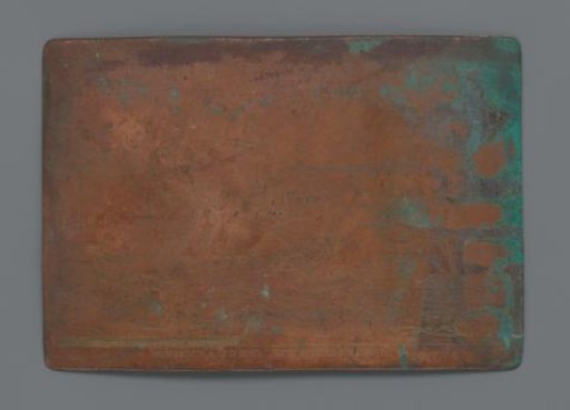 Copper plate with Christ after the scourging