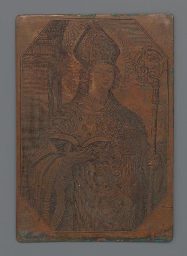 Copperplate with Saint Lambert