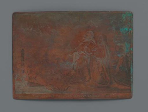 Copper plate with the Holy Family
