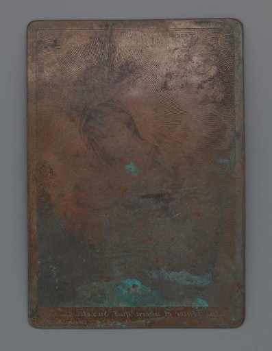 Copper plate with Mary with child