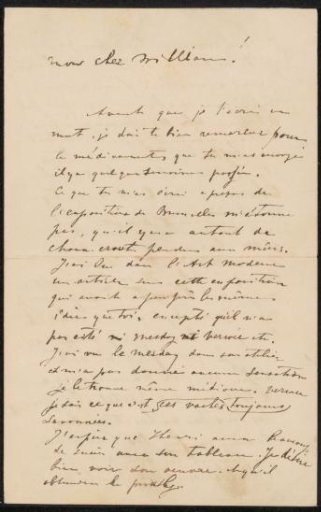 Letter from Jan Toorop to William Degouve de Nuncques