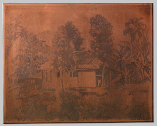 Buitenzorg, house with volcano in the background
