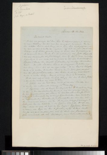 Letter to Johannes Immerzeel