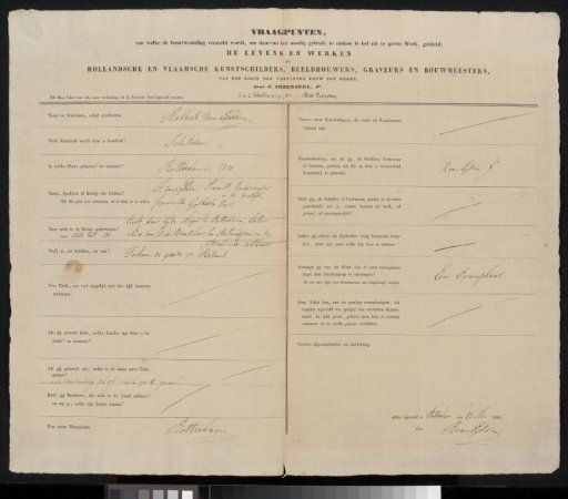 Questionnaire filled out by Robert van Eijsden