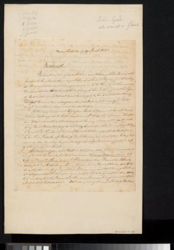 Letter to Johannes Immerzeel