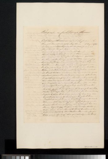 Manuscript concerning Carel Lodewijk Hansen