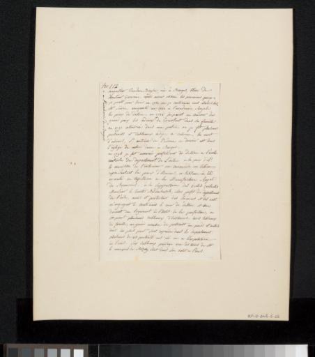 Manuscript concerning Augustin van den Berghe
