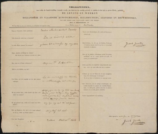 Questionnaire Filled Out by Jacob Jacobs