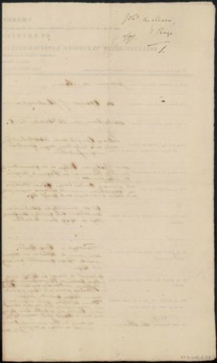 Questionnaire filled out by Johannes de Mare