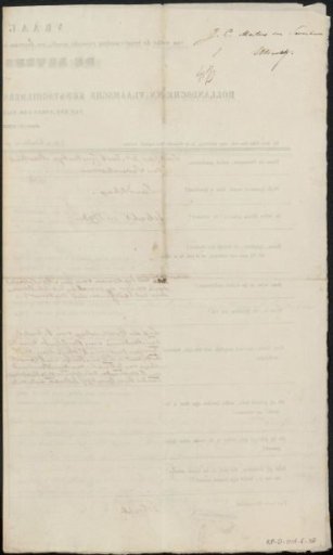 Questionnaire filled out by Jonkheer Jacob Constantijn Martens van Sevenhoven (1793-1861)