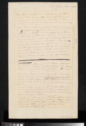 Manuscript concerning Pierre François De Noter