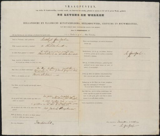 Questionnaire Filled Out by Matthijs Quispel
