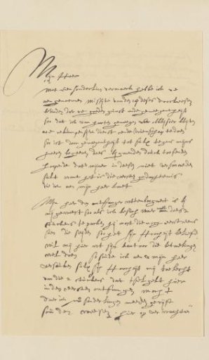 Facsimile of a letter by Rembrandt Harmensz. van Rijn