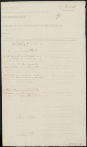 Questionnaire filled out by Johannes Rentinck