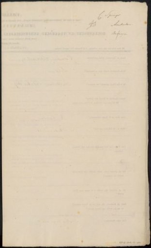 Questionnaire filled out by Cornelis Springer