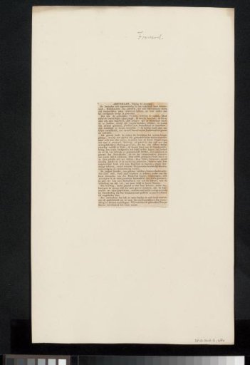 Newspaper clipping concerning Willem Karel Frederik Travers
