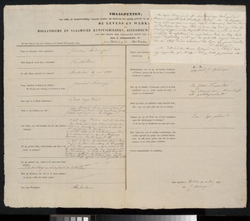 Questionnaire Filled Out by Christiaan Andriessen