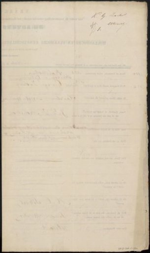Questionnaire filled out by Karel George Zocher