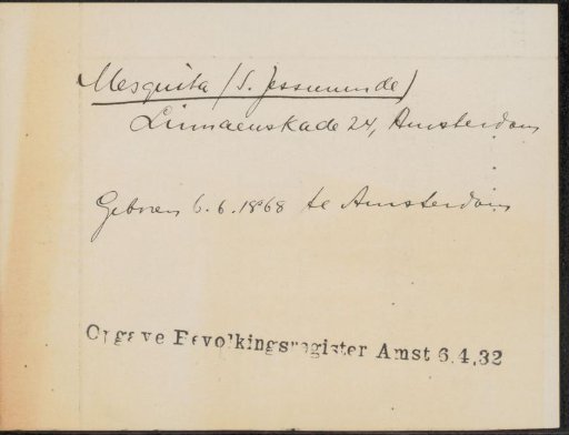 Note concerning Samuel Jessurun de Mesquita
