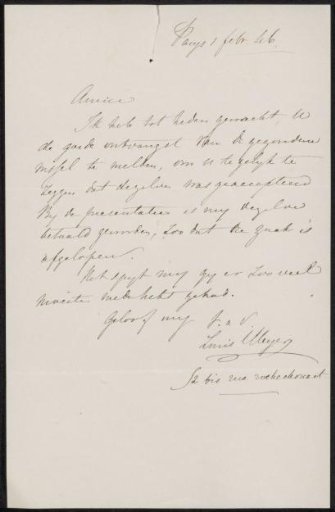 Letter to anonymous