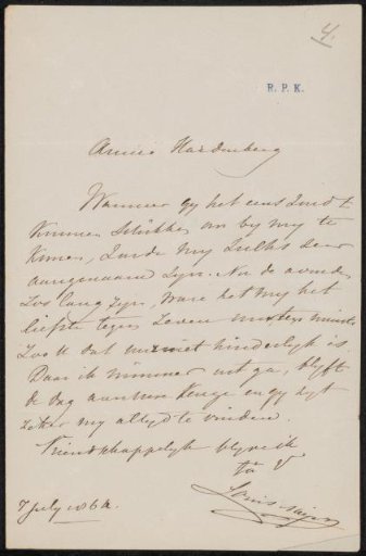 Letter to Lambertus Hardenberg