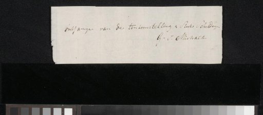 Note concerning paintings