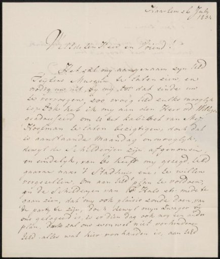 Letter to Jean Zacharie Mazel
