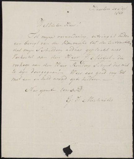 Letter to G. de Vries