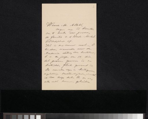 Letter to August Allebé