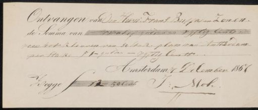 Receipt for an unknown recipient