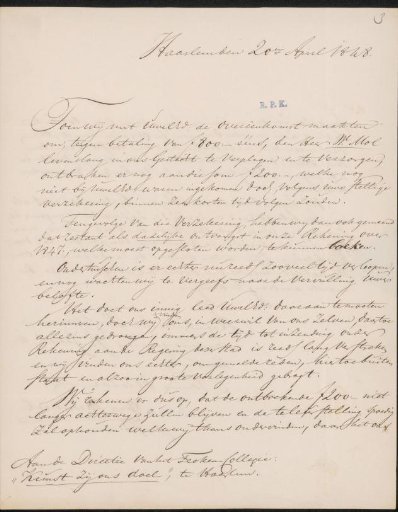Letter to the Society of Drawing Art, Art Our Goal