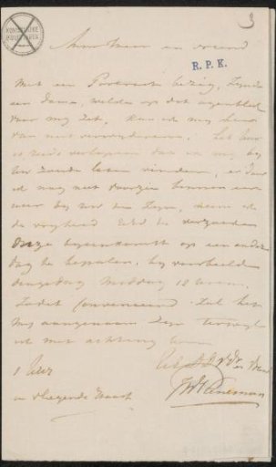 Letter to Ernst Willem Jan Bagelaar